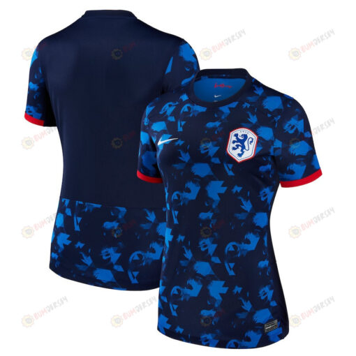 Netherlands Women's National Team Women 2023/24 Away Stadium Jersey - Blue