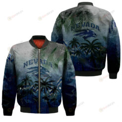 Nevada Wolf Pack Bomber Jacket 3D Printed Coconut Tree Tropical Grunge