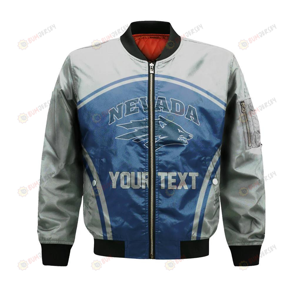 Nevada Wolf Pack Bomber Jacket 3D Printed Custom Text And Number Curve Style Sport
