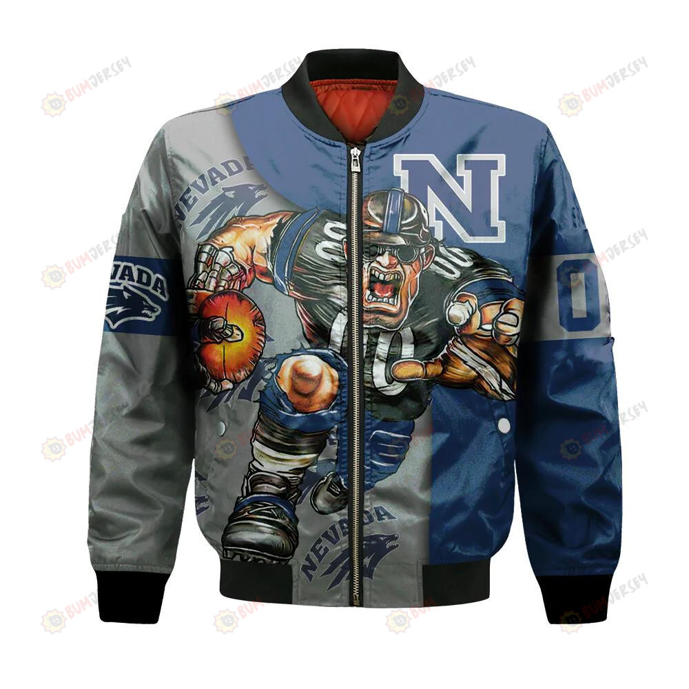 Nevada Wolf Pack Bomber Jacket 3D Printed Football