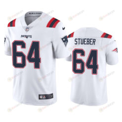 New England Patriots Andrew Stueber 64 White Vapor Limited Jersey