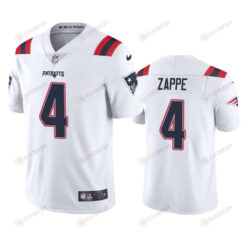 New England Patriots Bailey Zappe 4 White Vapor Limited Jersey