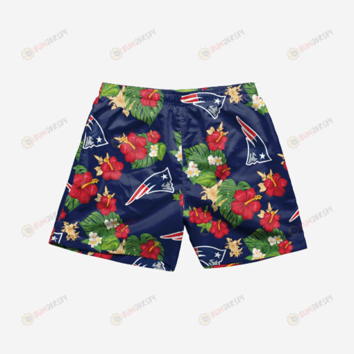 New England Patriots Floral Hawaiian Men Shorts Swim Trunks - Print Shorts