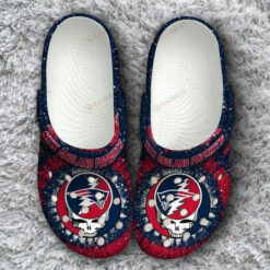 New England Patriots Grateful Dead Crocs Classic Clogs Shoes - AOP Clog