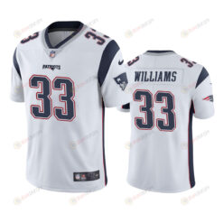 New England Patriots Joejuan Williams 33 White Vapor Limited Jersey