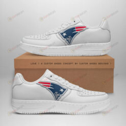 New England Patriots Logo Pattern Air Force 1 Printed In White