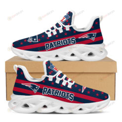 New England Patriots Logo Stars Pattern 3D Max Soul Sneaker Shoes