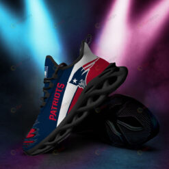 New England Patriots Logo Torn Pattern 3D Max Soul Sneaker Shoes