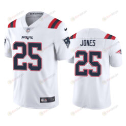 New England Patriots Marcus Jones 25 White Vapor Limited Jersey