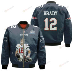 New England Patriots Tom Brady Pattern Bomber Jacket