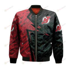 New Jersey Devils Bomber Jacket 3D Printed Abstract Pattern Sport