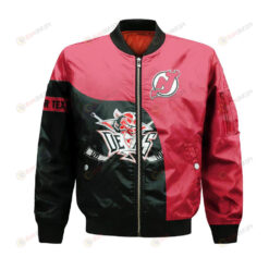 New Jersey Devils Bomber Jacket 3D Printed Curve Style Custom Text And Number