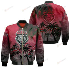 New Mexico Lobos Bomber Jacket 3D Printed Coconut Tree Tropical Grunge