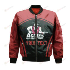 New Mexico State Aggies Bomber Jacket 3D Printed Custom Text And Number Curve Style Sport