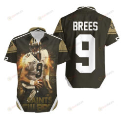 New Orleans Drew Brees 9 Mossy Green Saints ??3D Printed Hawaiian Shirt