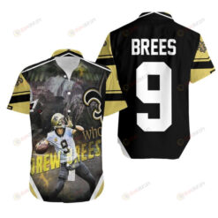 New Orleans Drew Brees Black Color Background Saints Hawaiian Shirt