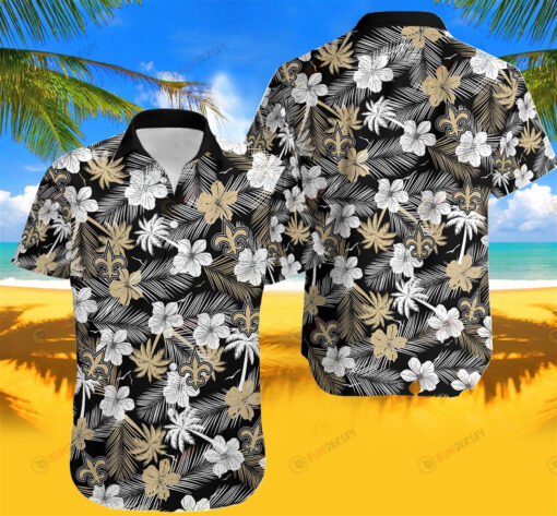 New Orleans Football Team Floral Summer ??3D Printed Hawaiian Shirt