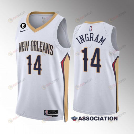 New Orleans Pelicans 2022-23 Brandon Ingram 14 Association Edition White Jersey Swingman