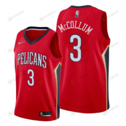 New Orleans Pelicans 3 C.J. McCollum 2022 Statement Edition Jersey Red - Men Jersey