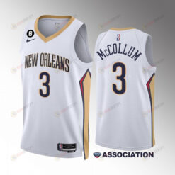New Orleans Pelicans C.J. McCollum 3 Association Edition 2022-23 White Jersey Swingman