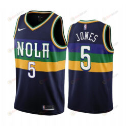 New Orleans Pelicans Herbert Jones 5 2022-23 City Edition Navy Jersey - Men Jersey