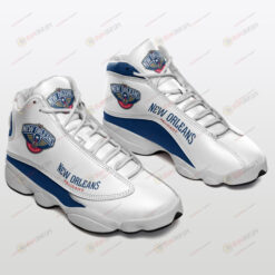 New Orleans Pelicans In White And Blue Air Jordan 13 Shoes Sneakers