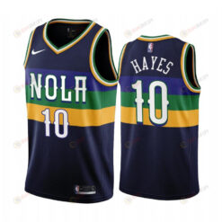 New Orleans Pelicans Jaxson Hayes 10 2022-23 City Edition Navy Jersey - Men Jersey
