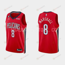New Orleans Pelicans Naji Marshall 8 Red 2022-23 Statement Edition Men Jersey