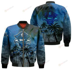 New Orleans Privateers Bomber Jacket 3D Printed Coconut Tree Tropical Grunge