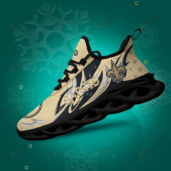 New Orleans Saints 3D Max Soul Sneaker Shoes In Old Gold