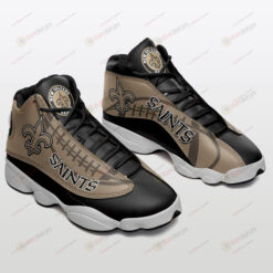 New Orleans Saints Air Jordan 13 Shoes Sneakers In Black And Brown