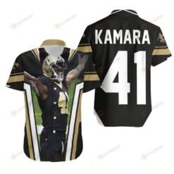New Orleans Saints Alvin Kamara 41 Legend Black ??3D Printed Hawaiian Shirt