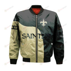 New Orleans Saints Bomber Jacket 3D Printed Curve Style Custom Text And Number