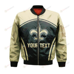 New Orleans Saints Bomber Jacket 3D Printed Custom Text And Number Curve Style Sport