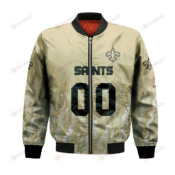 New Orleans Saints Bomber Jacket 3D Printed Team Logo Custom Text And Number