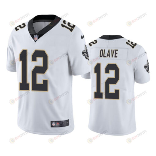 New Orleans Saints Chris Olave 12 White 2022 Draft Vapor Limited Jersey