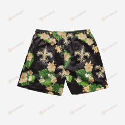 New Orleans Saints Floral Hawaiian Men Shorts Swim Trunks - Print Shorts