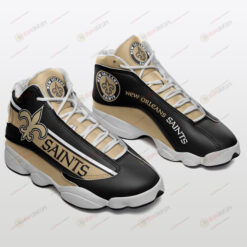 New Orleans Saints In Black And Brown Air Jordan 13 Shoes Sneakers