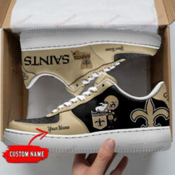 New Orleans Saints Logo Illustration Image Pattern Custom Name Air Force 1 Printed