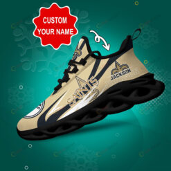 New Orleans Saints Logo Line Pattern Custom Name 3D Max Soul Sneaker Shoes