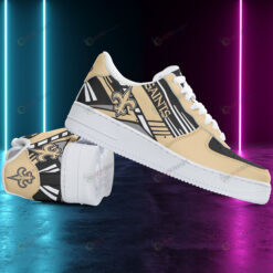 New Orleans Saints Logo Pattern Air Force 1 Printed In Yellow