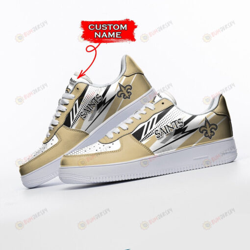 New Orleans Saints Logo Pattern Custom Name Air Force 1 Printed