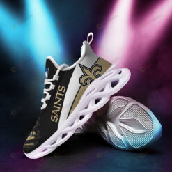 New Orleans Saints Logo Torn Pattern 3D Max Soul Sneaker Shoes