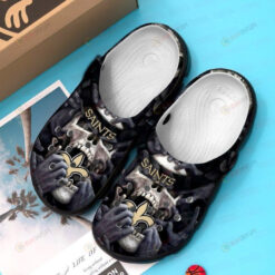 New Orleans Saints Skull Crocs Crocband Clog Comfortable Water Shoes - AOP Clog