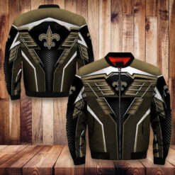 New Orleans Saints Team Logo Pattern Bomber Jacket