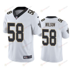New Orleans Saints Wilson 58 White Vapor Limited Jersey