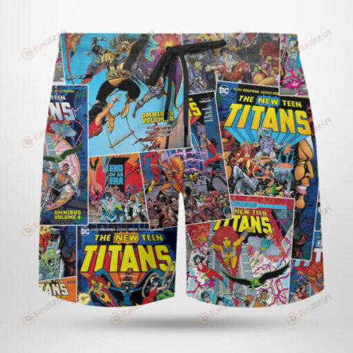 New Teen Titans Omnibus Hawaiian Short Summer Shorts Men Shorts - Print Shorts