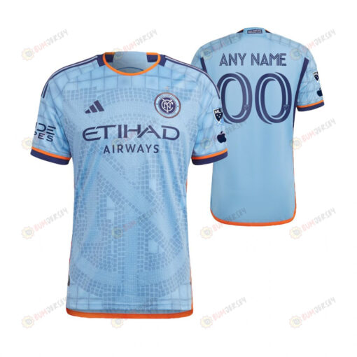 New York City 2023-24 Home Men Jersey Custom 00 - Light Blue