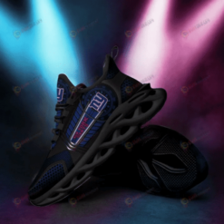 New York Giants 3D Max Soul Sneaker Shoes In Black And Blue