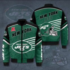 New York Giants 3D Pattern Bomber Jacket - Green